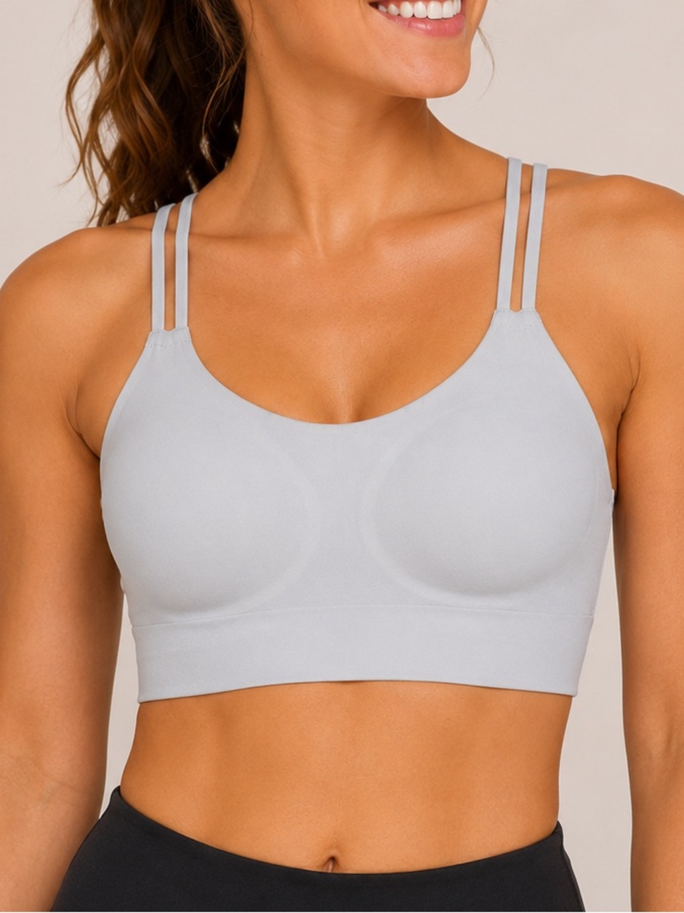 Aerie OFFLINE Seamless Strappy Cross Back Sports Bra White Small